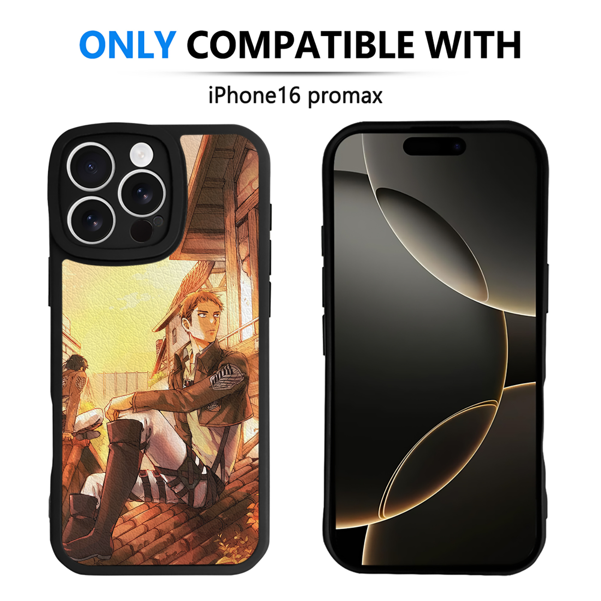 （画像用） 進撃の巨人 Attack on Titan 【iPhone 16シリーズ対応】シリコンスマホケース（レザー調） 材質：シリコン